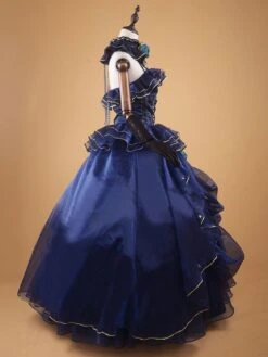 Dark Navy Retro Costume Vintage Ruffle Beaded Ball Gown Dress Costume -AYA Cosplay Shop 045af011 85d8 48a6 a32c e0d6222c8b30