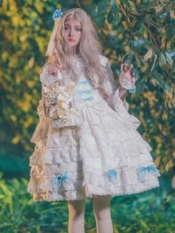 Lolita Wedding Dress OP White Chiffon Ruffle Lolita One Piece Dress -AYA Cosplay Shop 04b5caec 56d9 4b0f a090 f2b429ceef9b