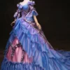 Victorian Dress Costume Women's Royal Purple Women's Rococo Ball Gown Plaid Tiered Flowers Ruffle Victorian Era Outfits Vintage Princess Costumes Halloween -AYA Cosplay Shop 06feaed3 de10 450a bb94 63e1d5b7f9f2