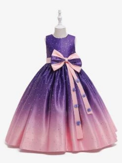 Kids Dress Princess Party Dress Flowers Sleeveless Gradient 5 Colors Flower Girl Dress -AYA Cosplay Shop 0807a71b 939d 453e acad 11e423777b69
