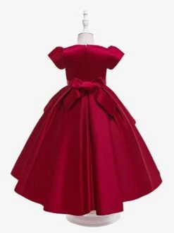 Kids Dress Princess Party Dress Flowers Bows Short Sleeves 5 Colors Flower Girl Dress -AYA Cosplay Shop 081dbf39 9157 4d73 b4c7 25f5cef75742