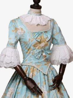 Victorian Dress Costume Women's Light Sky Blue Rococo Retro Floral Print Marie Antoinette Victorian Era Style Vintage Clothing -AYA Cosplay Shop 0d36b7a3 85d0 4307 841c f8e7f438e03e