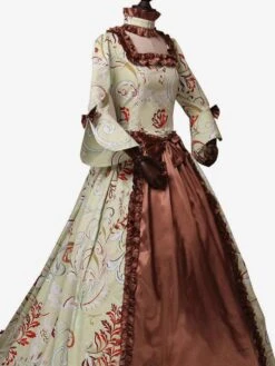 Light Brown Retro Costumes Ruffles Polyester Dress Women's Retro Marie Antoinette Costume Tunic Vintage Clothing -AYA Cosplay Shop 14f10d1a 4612 4d1e 8228 358a1dd19448