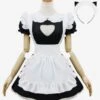 Maid Lolita Outfits Black Puff Sleeve Peter Pan Collar Two Tone OP One Piece Dress With Ruffles Apron And Headpieces -AYA Cosplay Shop 17c73dcb 5921 41d6 bdd4 aa8f6a892c9e