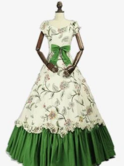 Black Retro Costumes Bows Polyester Marie Antoinette Costume Floral Print Dress Women's Retro Tunic Vintage Clothing -AYA Cosplay Shop 1880e042 34d7 439a a58e ec302b297557