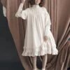 Sweet Lolita One Piece Dress Cotton Ruffle Button Ecru White Lolita OP -AYA Cosplay Shop 18907fbb 9581 49c2 ac64 a873b10f7e2c