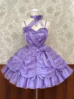 JSK Sweet Lolita Dress Polyester Short Sleeves Sweet Dress -AYA Cosplay Shop 1b9c8803 9f75 4fef 96a6 038b70ca2b8d
