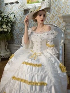 White Retro Costumes Flared Sleeve Off The Shoulder Victorian Vintage Maxi Dress Halloween 11 White Retro Costumes Flared Sleeve Off The Shoulder Victorian Vintage Maxi Dress Halloween -AYA Cosplay Shop 1e7617f9 7220 416a 859c badd47fd9b45