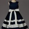 Flower Girl Dresses Dark Navy Plaid Backless Sleeveless Satin Ribbon Sash Kids Dinner Party Dress -AYA Cosplay Shop 1e910c27 59c2 4ef3 8e7c 951db4f4d714