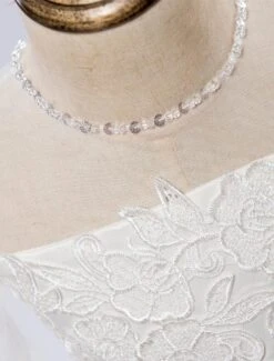 Long Sleeves Flower Girl Dress Illusion Neck Toddler's Tutu Dress With Lace Applique -AYA Cosplay Shop 201608021618008686969