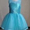 Toddler's Cinderella Dress High-low Blue Pageant Dress Ball Gown Princess Sequin Knee-length Dress -AYA Cosplay Shop 201608021626313516925