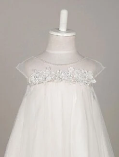 Flower Girl Dresses Boho Tulle Lace Illusion A Line Toddler's Dinner Swing Dress -AYA Cosplay Shop 201703091659422113722