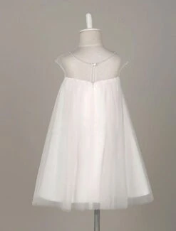 Flower Girl Dresses Boho Tulle Lace Illusion A Line Toddler's Dinner Swing Dress -AYA Cosplay Shop 201703091659422852317