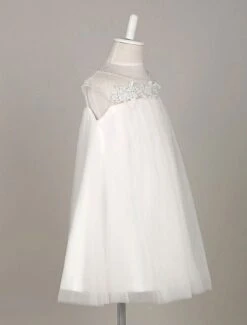 Flower Girl Dresses Boho Tulle Lace Illusion A Line Toddler's Dinner Swing Dress -AYA Cosplay Shop 201703091659423311775