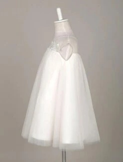 Flower Girl Dresses Boho Tulle Lace Illusion A Line Toddler's Dinner Swing Dress -AYA Cosplay Shop 201703091659423786843