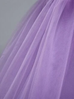 Flower Girl Dresses Princess Lilac Purple Lace Tulle Ribbon Bows Kids Tutu Party Dress -AYA Cosplay Shop 201707201117022985680