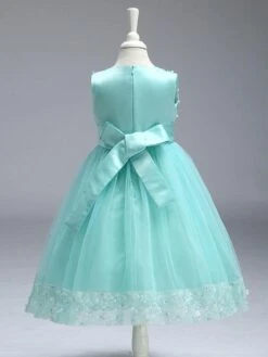 Flower Girl Dresses Princess Lilac Purple Lace Tulle Ribbon Bows Kids Tutu Party Dress -AYA Cosplay Shop 201707201117097274676