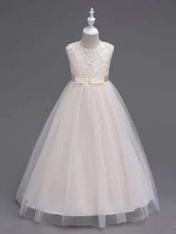 Flower Girl Dresses Princess Dark Navy Tutu Dress Sleeveless Lace Tulle Kids Pageant Dresses -AYA Cosplay Shop 201708251332124626031