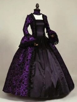 Prom Dress Victorian Dress Rococo Baroque Lace Ruffles Marie Antoinette Long Sleeves Vintage Party Dresses Halloween -AYA Cosplay Shop 201708251745154391576