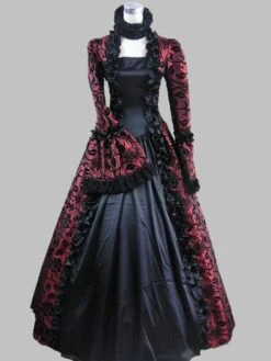 Prom Dress Victorian Dress Rococo Baroque Lace Ruffles Marie Antoinette Long Sleeves Vintage Party Dresses Halloween -AYA Cosplay Shop 20170825174516022388