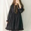 Sweet Lolita OP Dress Ruffle Pleated Lolita One Piece Dress -AYA Cosplay Shop 201807121614153957354