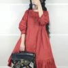 Classic Lolita OP Dress Frill Button Linen Lolita One Piece Dress -AYA Cosplay Shop 201808241349251642524