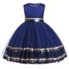 Flower Girl Dresses Sequin Tulle Sleeveless A Line Sash Kids Formal Dress