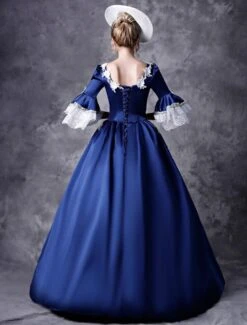 Victorian Dress Costume Women's Red Women's Baroque Masquerade Ball Gowns Royal Half Sleeves Round Neckline With Hat Victorian Era Clothing Retro Costume Carnival -AYA Cosplay Shop 201903191627368584890