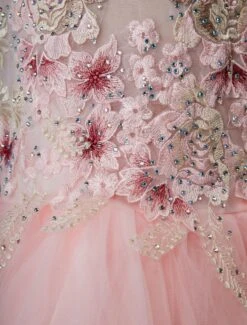 Wedding Flower Girl Dress Formal Lace Floral Tulle Knee Length Dresses For Kids -AYA Cosplay Shop 201906191623202709919