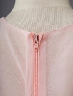 Wedding Flower Girl Dress Formal Lace Floral Tulle Knee Length Dresses For Kids -AYA Cosplay Shop 201906191623211103719