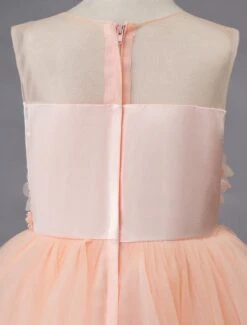 Wedding Flower Girl Dress Lace Tulle Sleeveless Princess Kids Dinner Party Dresses -AYA Cosplay Shop 201906191623377127839