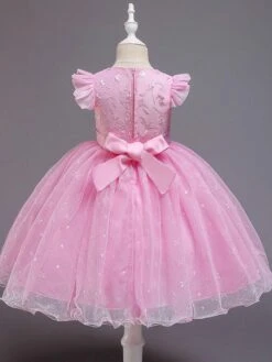 Blue Teenage Girls Dress Summer Children Party Elegant Princess Long Tulle Baby Girls Kids Lace Wedding Ceremony Dresses -AYA Cosplay Shop 201910211835106628436