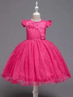 Blue Teenage Girls Dress Summer Children Party Elegant Princess Long Tulle Baby Girls Kids Lace Wedding Ceremony Dresses -AYA Cosplay Shop 201910211835121178787