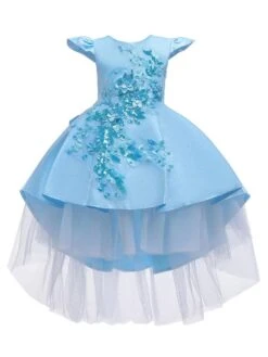 Kids Dress Princess Party Bows Jewel Neck Sleeveless 5 Colors Flower Girl Dress -AYA Cosplay Shop 201910221533550273530