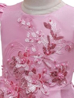 Kids Dress Princess Party Bows Jewel Neck Sleeveless 5 Colors Flower Girl Dress -AYA Cosplay Shop 201910221533566093266