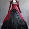 Prom Dress Victorian Dress Costume Long Sleeves Red Ball Gown Women's Ruffle Button Victorian Era Clothing Retro Clothing Costumes Carnival -AYA Cosplay Shop 201910311645491078823
