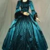 Victorian Dress Costume Prom Dress Long Sleeves Teal Ruffles Silk Long Sleeves Lace Dress Victorian Era Style Masquerade Ball Gown Retro Dress -AYA Cosplay Shop 201910311645493877622