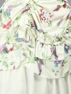 Apricot Retro Costumes Women Floral Print Marie Antoinette Costume Sateen Dress Vintage 18th Century Costume -AYA Cosplay Shop 201912051457527607957