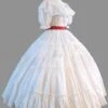 White Retro Costumes Ruffle Women's Marie Antoinette Gown Short Sleeves Round Neckline Vintage Set Party Prom Dress -AYA Cosplay Shop 201912061304159006167