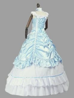 Rococo Retro Costumes Women Vintage Dress Ruffle Bow Marie Antoinette Costume 18th Clothing -AYA Cosplay Shop 201912101745368646727