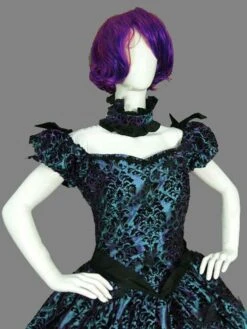 Victorian Dress Costumes Prom Dress Blue Marie Antoinette Short Sleeves Ball Gown Victorian Era Style Set Masquerade Vintage Dress -AYA Cosplay Shop 202001161646393688850