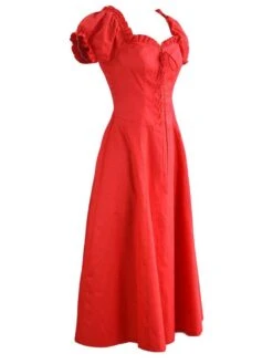 Classic Lolita OP Dress Puff Sleeve Lace Up Ruffles Lolita One Piece Dresses -AYA Cosplay Shop 202001201731345344969