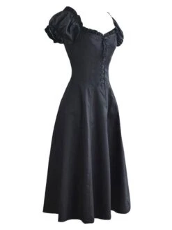 Classic Lolita OP Dress Puff Sleeve Lace Up Ruffles Lolita One Piece Dresses -AYA Cosplay Shop 202001201731351241611