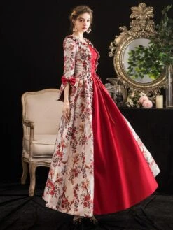 Victorian Dress Costumes Prom Dress Red Retro Costumes Ruffle Bow Floral Print Dress Marie Antoinette Victorian Era Clothing Masquerade Ball Gown 13 Victorian Dress Costumes Prom Dress Red Retro Costumes Ruffle Bow Floral Print Dress Marie Antoinette Victorian Era Clothing Masquerade Ball Gown -AYA Cosplay Shop 202003171626335473715