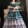 Victorian Dress Costumes Prom Dress Rococo Retro Costumes Women's Lace Ruffle Jacquard Marie Antoinette Costume Masquerade Ball Gown -AYA Cosplay Shop 202003171626492638712