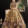Victorian Dress Costumes Prom Dress Blonde Half Sleeves Stand Collar Victorian Era Style Marie Antoinette Costume Dress Masquerade Ball Gown -AYA Cosplay Shop 202003201750366103992