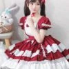 Sweet Lolita OP Dress Lace Bows Lolita One Piece Dresses Maid Costume -AYA Cosplay Shop 20200320175100518807