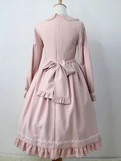 Sweet Lolita OP Dress Ruffles Long Sleeves Lolita One Piece Dresses -AYA Cosplay Shop 202005281625543937393