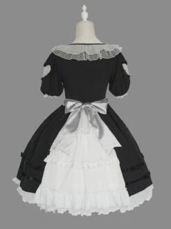 Sweet Lolita OP Dress Ruffles Short Sleeves Lolita One Piece Dresses -AYA Cosplay Shop 202005291530522488015