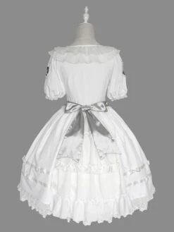 Sweet Lolita OP Dress Ruffles Short Sleeves Lolita One Piece Dresses -AYA Cosplay Shop 202005291530533112901